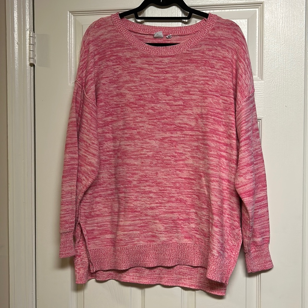Gap pink and white stripped sweater